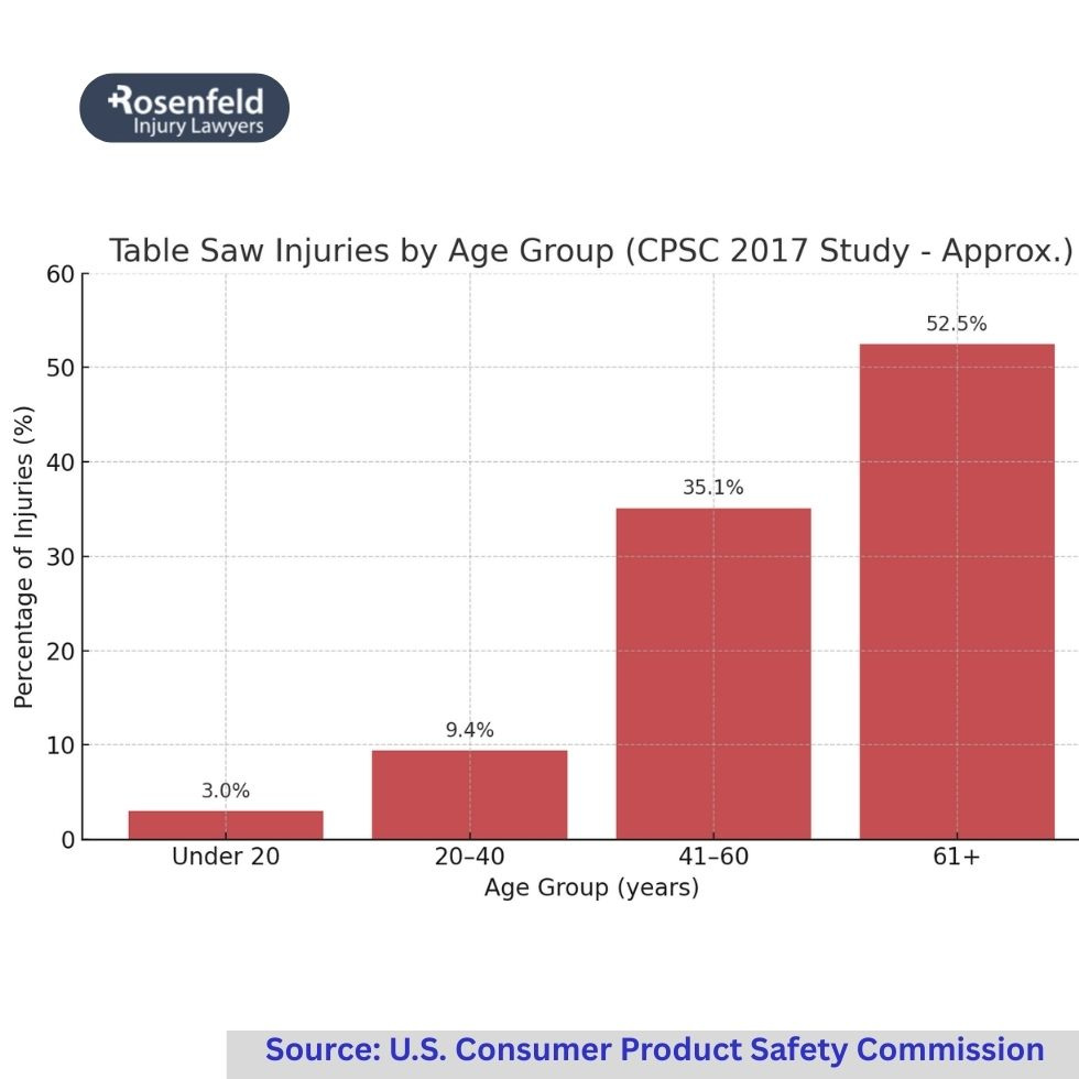 Power tool injuries involving table saw safety violations