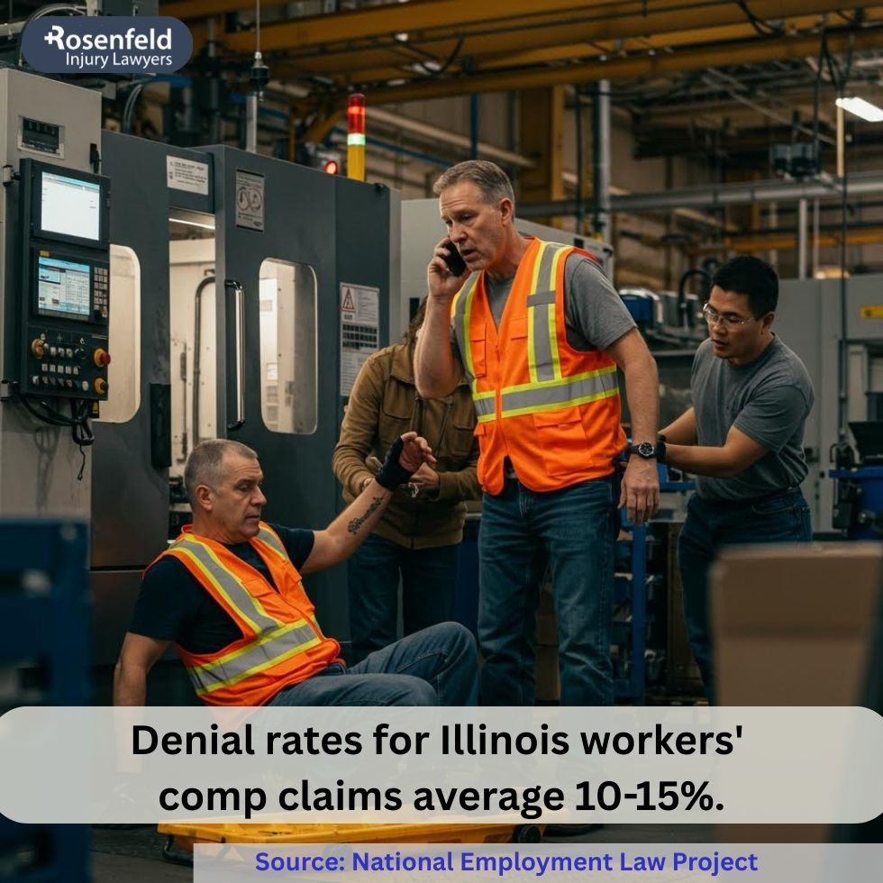 Attorneys assisting injury victims with workers' comp claim disputes against insurance companies in Chicago.