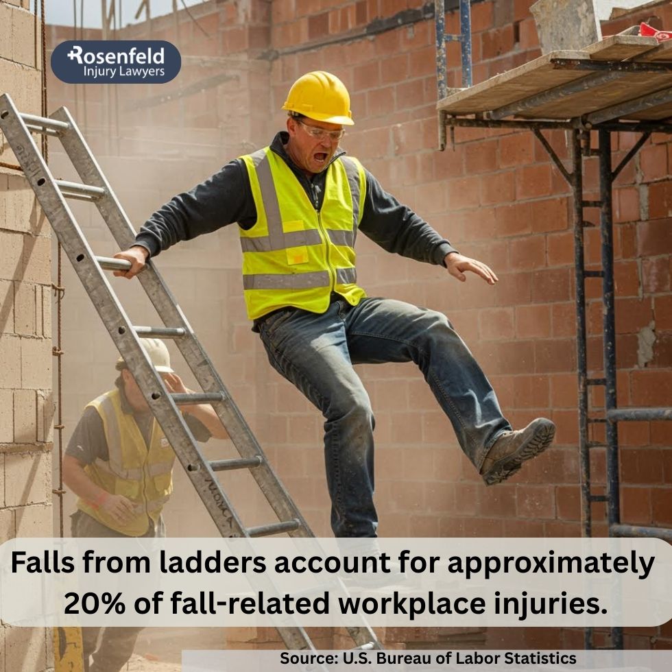 personal injury attorney reviewing a ladder accident case