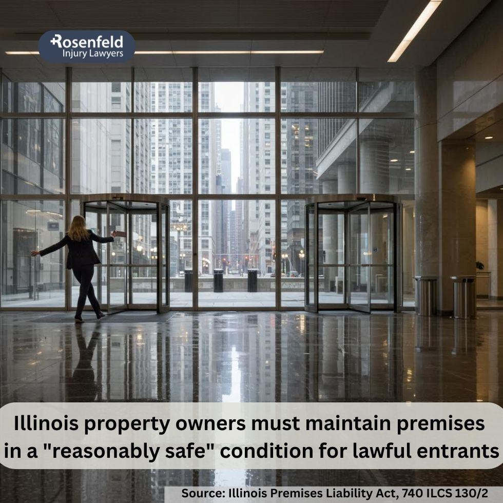 Legal action underway for an injury caused by unsafe property conditions in Chicago.