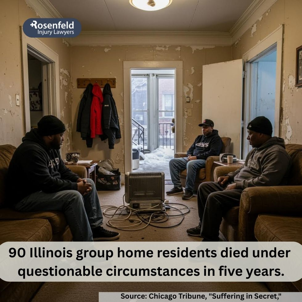 A caregiver observing warning signs of suspected abuse in a residential group home setting.