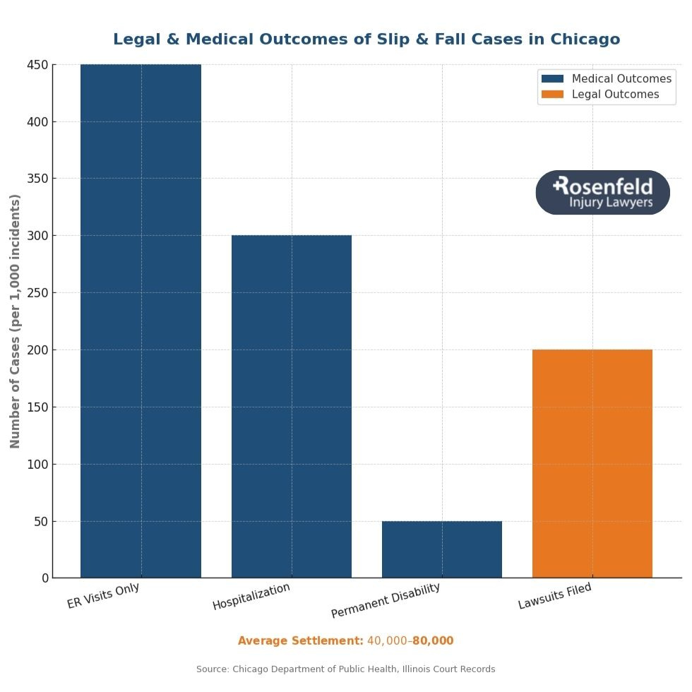 Chicago fall injury lawyer reviewing medical records for a claim