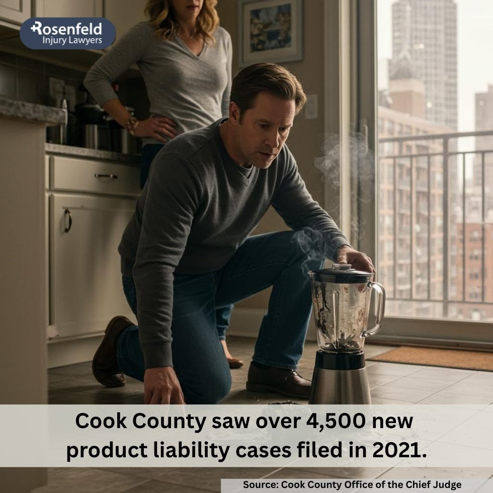 Product liability attorney in Chicago reviewing a defective product case.