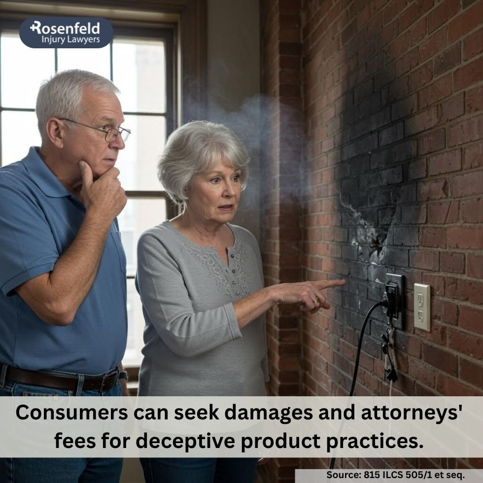 Illinois attorney explaining product liability rights to injured client.