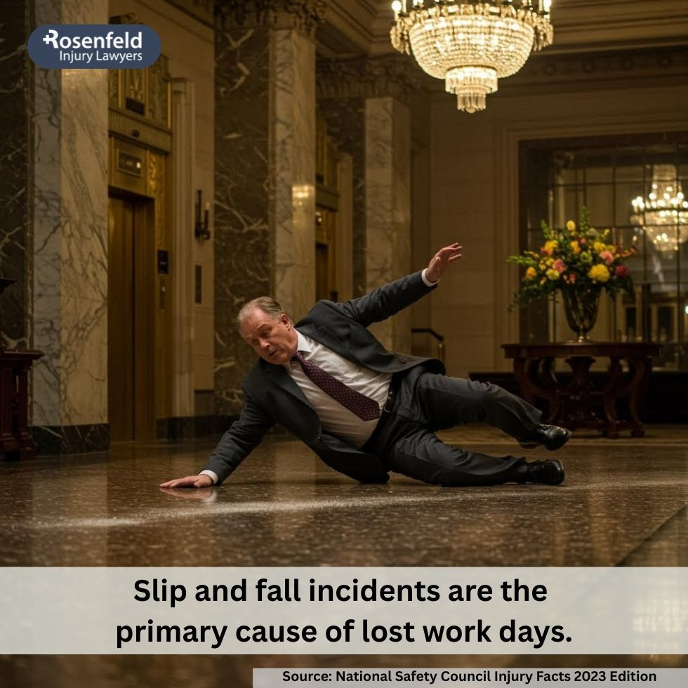 Slip and fall lawyer in Chicago investigating a property liability case