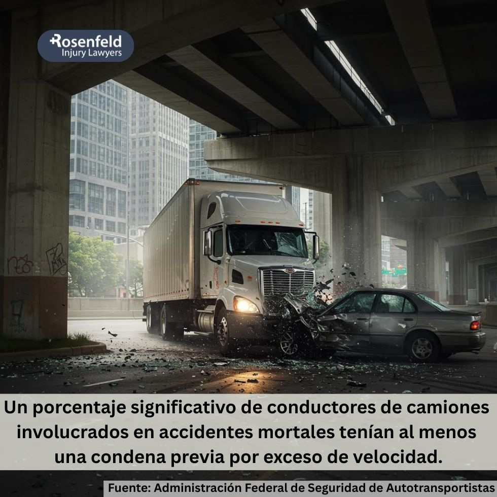 Un porcentaje significativo de conductores de camiones involucrados en accidentes mortales tenían al menos una condena previa por exceso de velocidad.