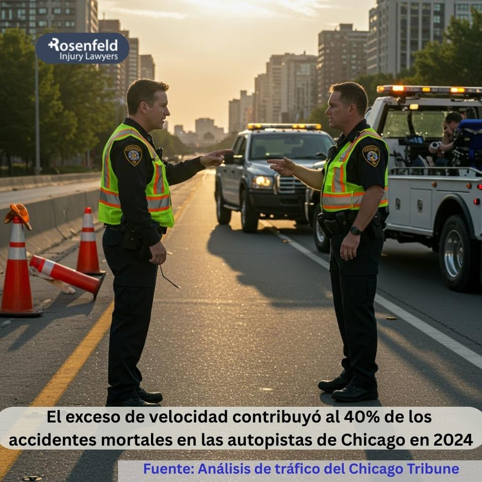 El exceso de velocidad contribuyó al 40% de los accidentes mortales en las autopistas de Chicago en 2024