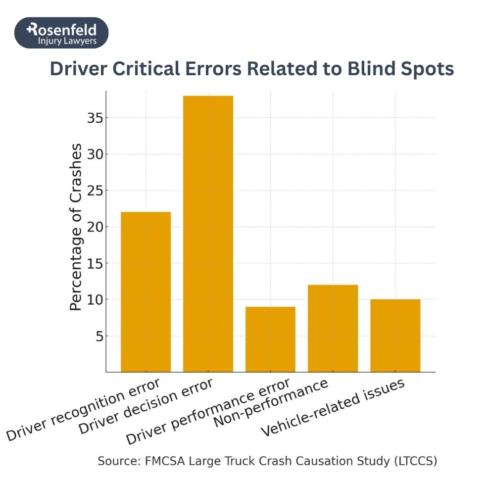 Compensation for blind spot accidents due to truck driver's failure to exercise due care