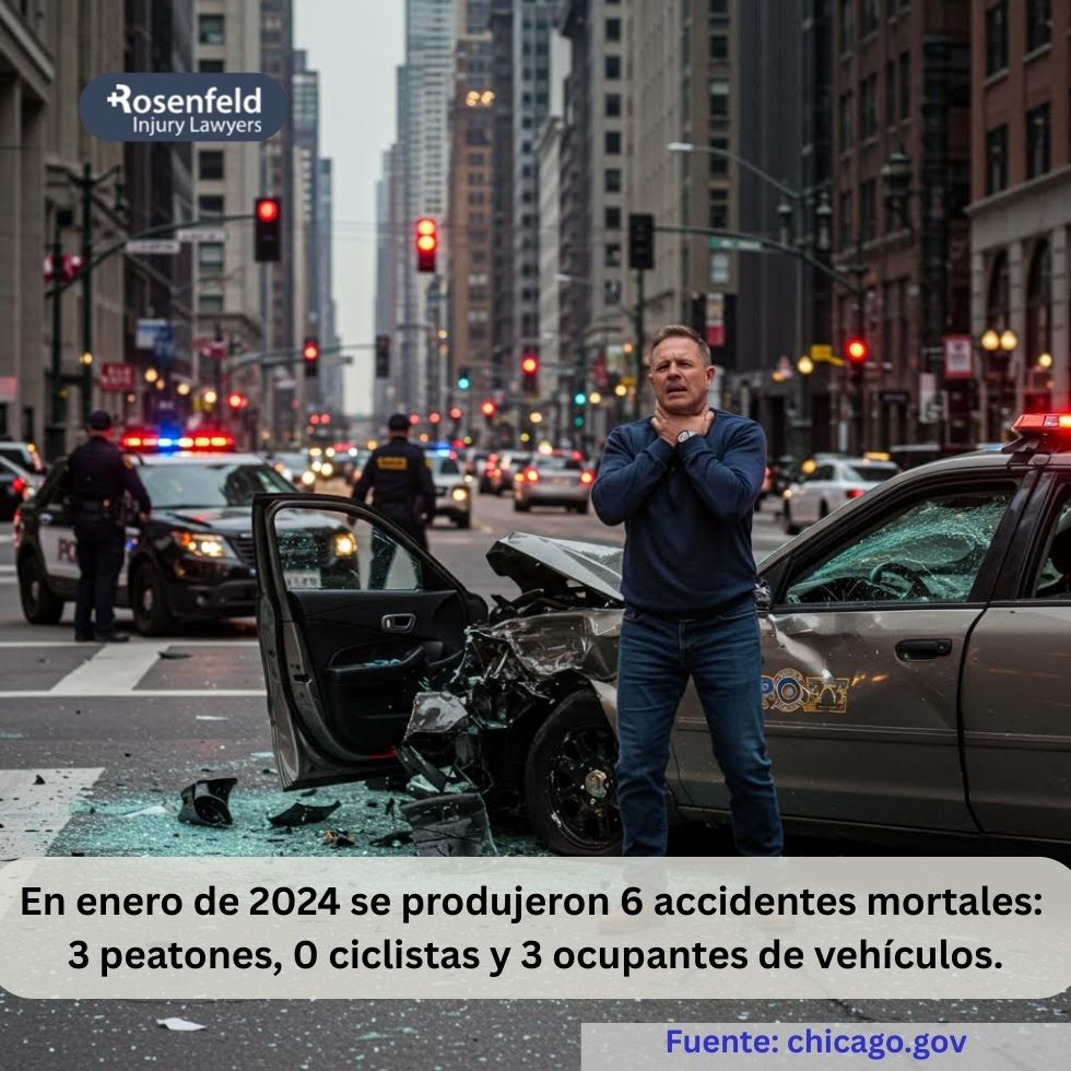 En enero de 2024 se produjeron 6 accidentes mortales: 3 de peatones, 0 de ciclistas y 3 de ocupantes de vehículos.