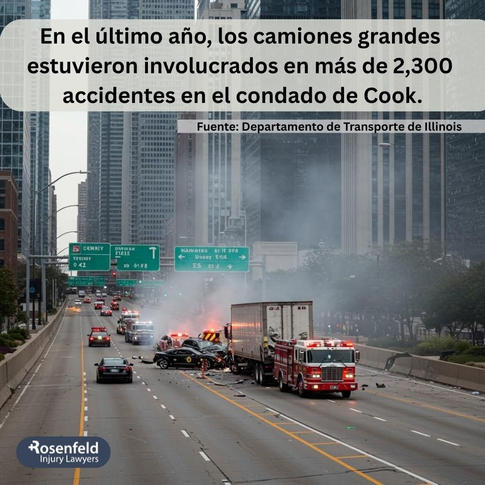 En el último año, los camiones grandes estuvieron involucrados en más de 2,300 accidentes en el condado de Cook.