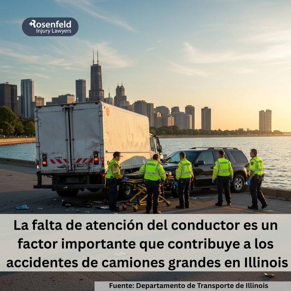 La falta de atención del conductor es un factor importante que contribuye a los accidentes de camiones grandes en Illinois.
