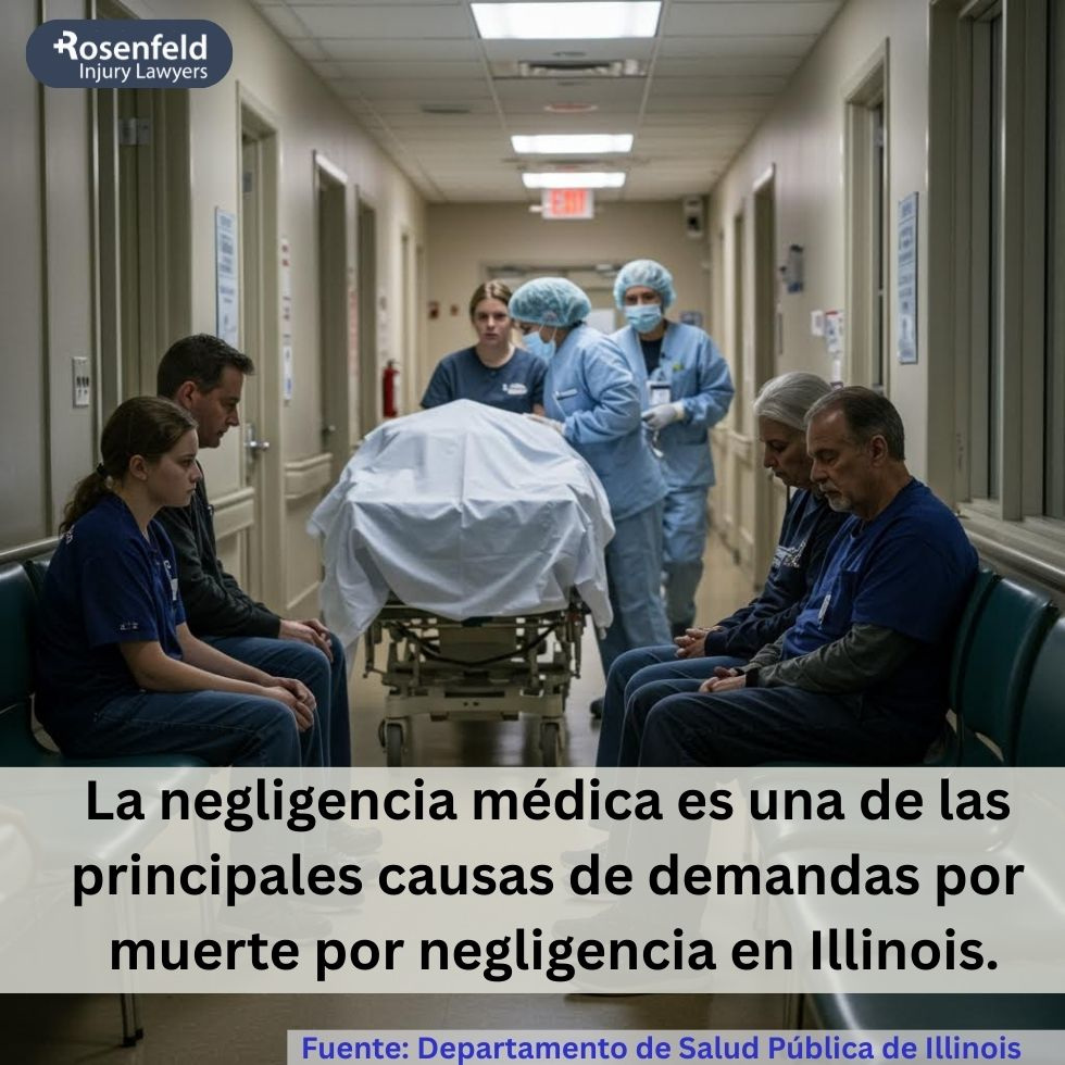La negligencia médica es una de las principales causas de demandas por muerte por negligencia en Illinois.