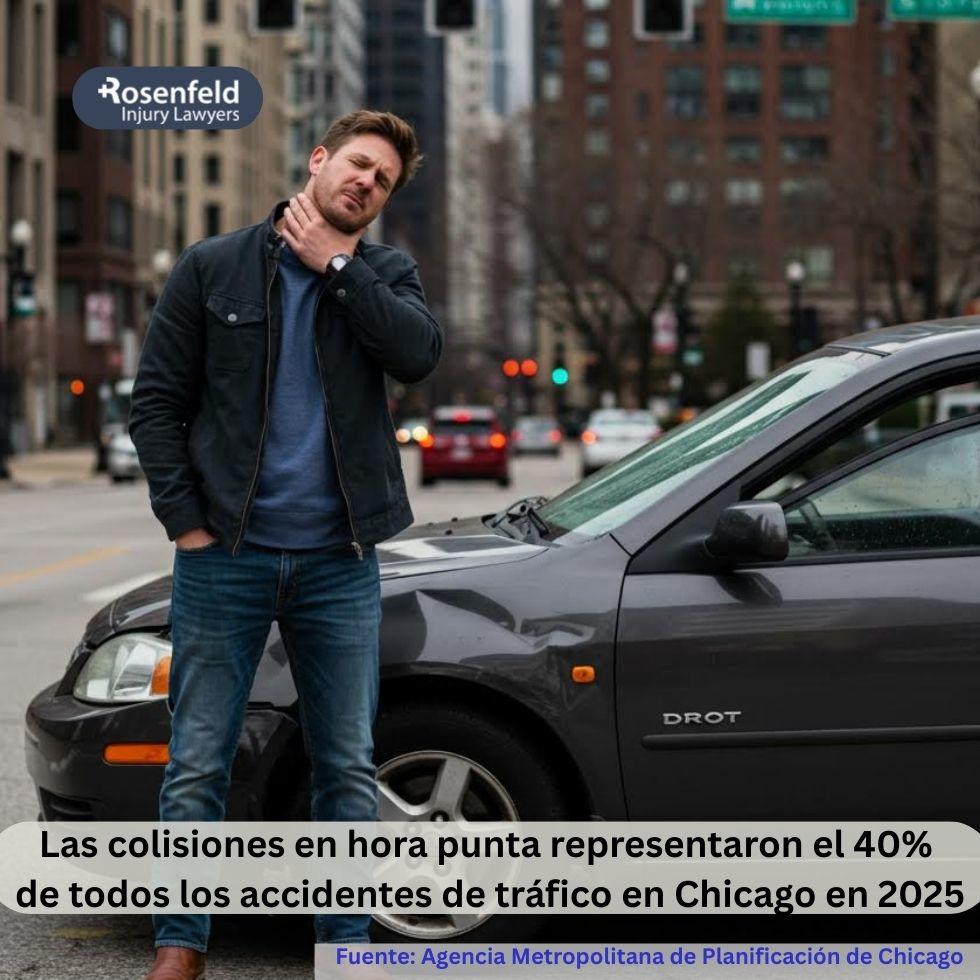 Las colisiones en horas pico representaron el 40% de todos los accidentes de tráfico de Chicago en 2025. 