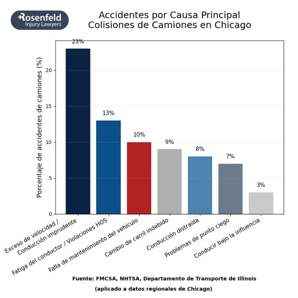 Accidentes por Causa Principal
Colisiones de Camiones en Chicago.
