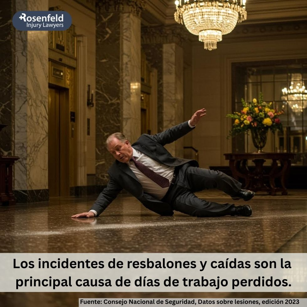 Los incidentes de resbalones y caídas son la principal causa de días de trabajo perdidos.