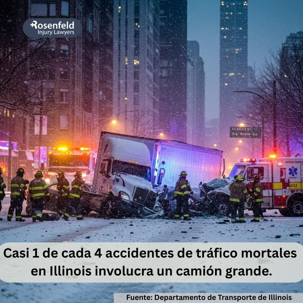 Casi 1 de cada 4 accidentes de tráfico mortales en Illinois involucra un camión grande.