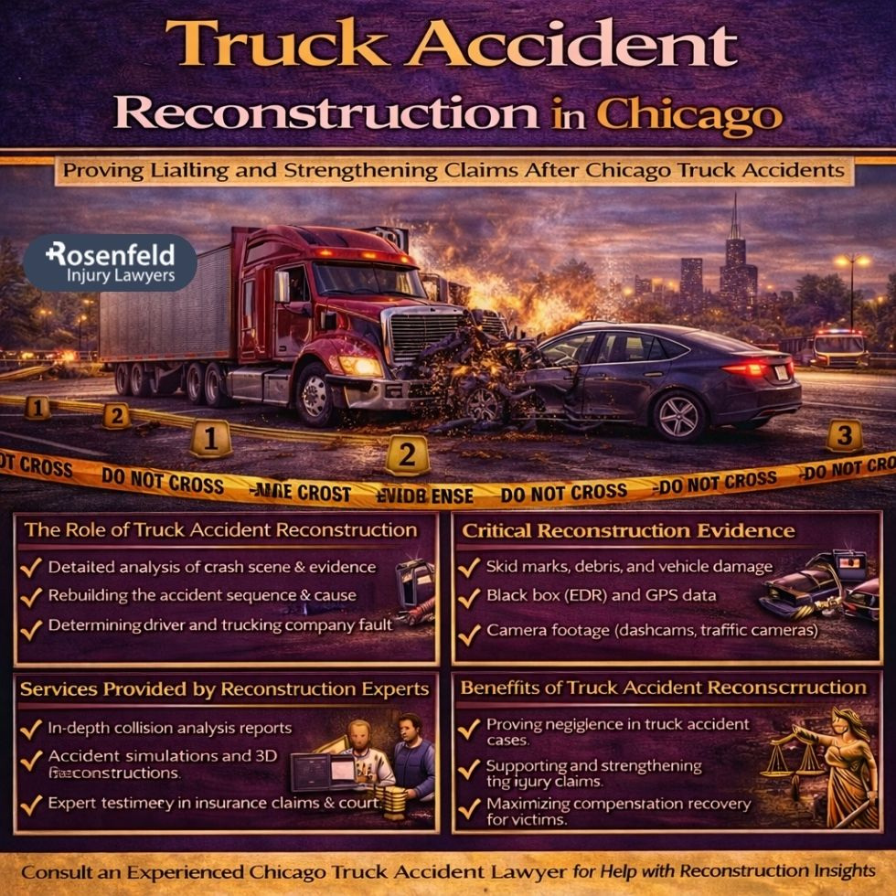 Reconstruction of accidents involving commercial trucks