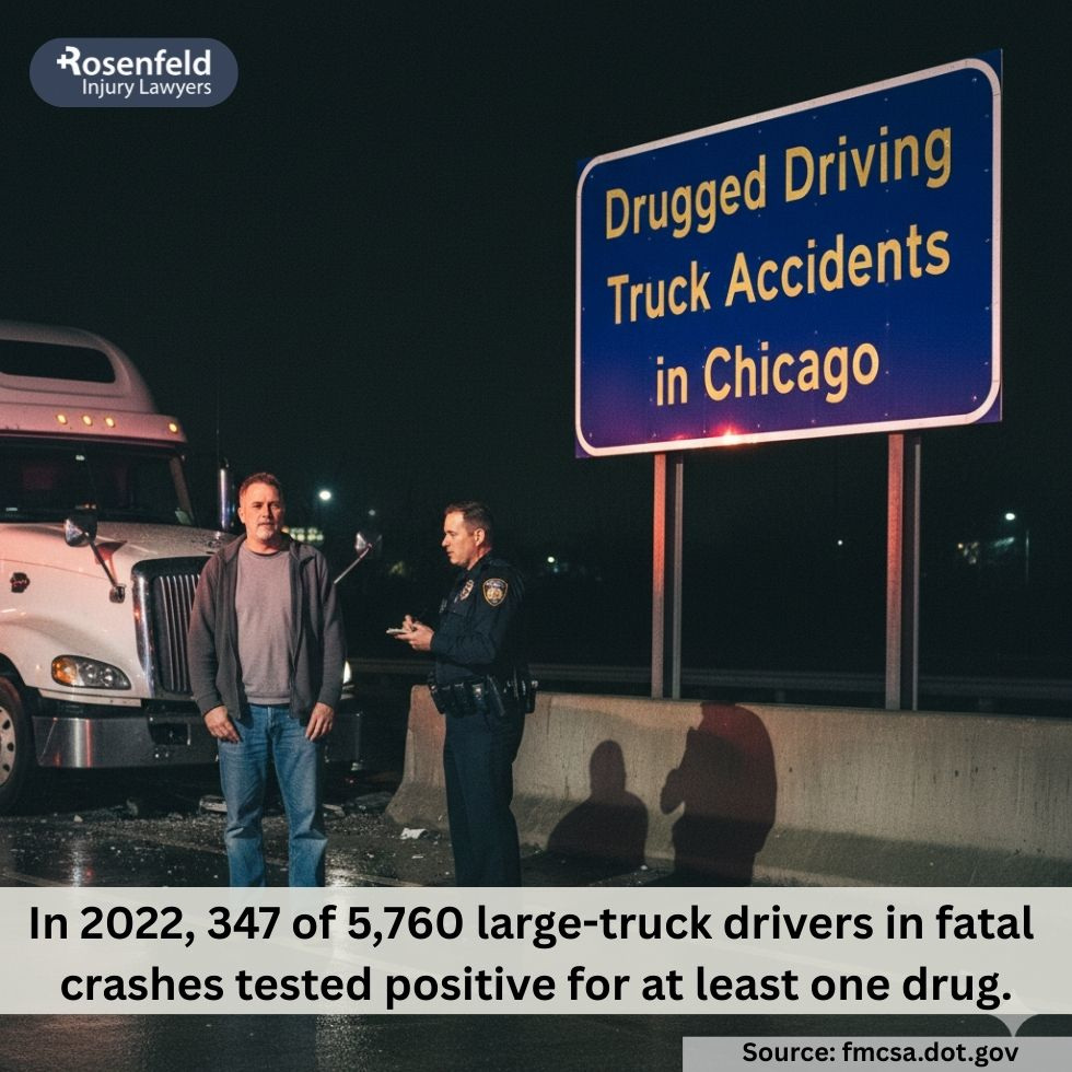 Chicago lawyers representing other drivers in accidents involving drugged truck drivers