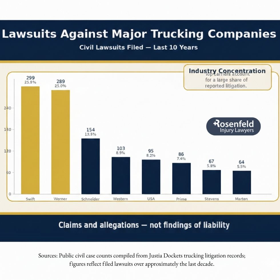 Accident lawsuits against major trucking companies
