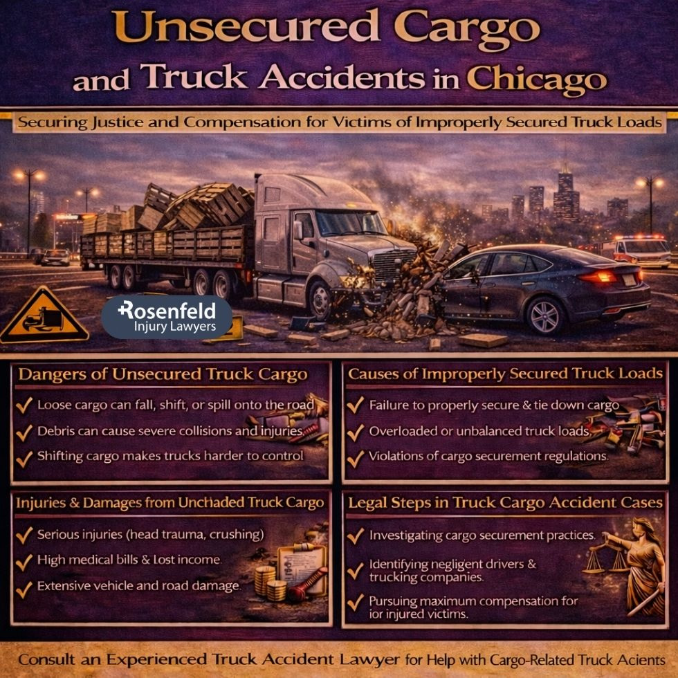 Unsecured truck cargo accidents in Chicago