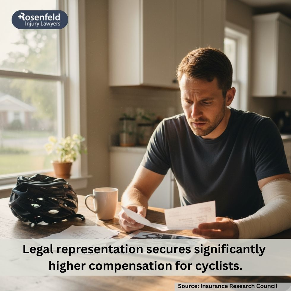 A bicycle accident law firm assisting a cyclist with their injury claim.
