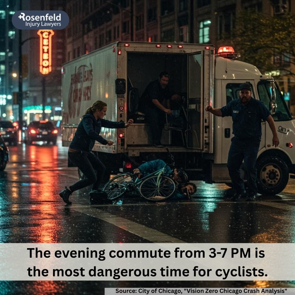 Chicago bicycle accident lawyer reviewing local bicycle safety statistics.