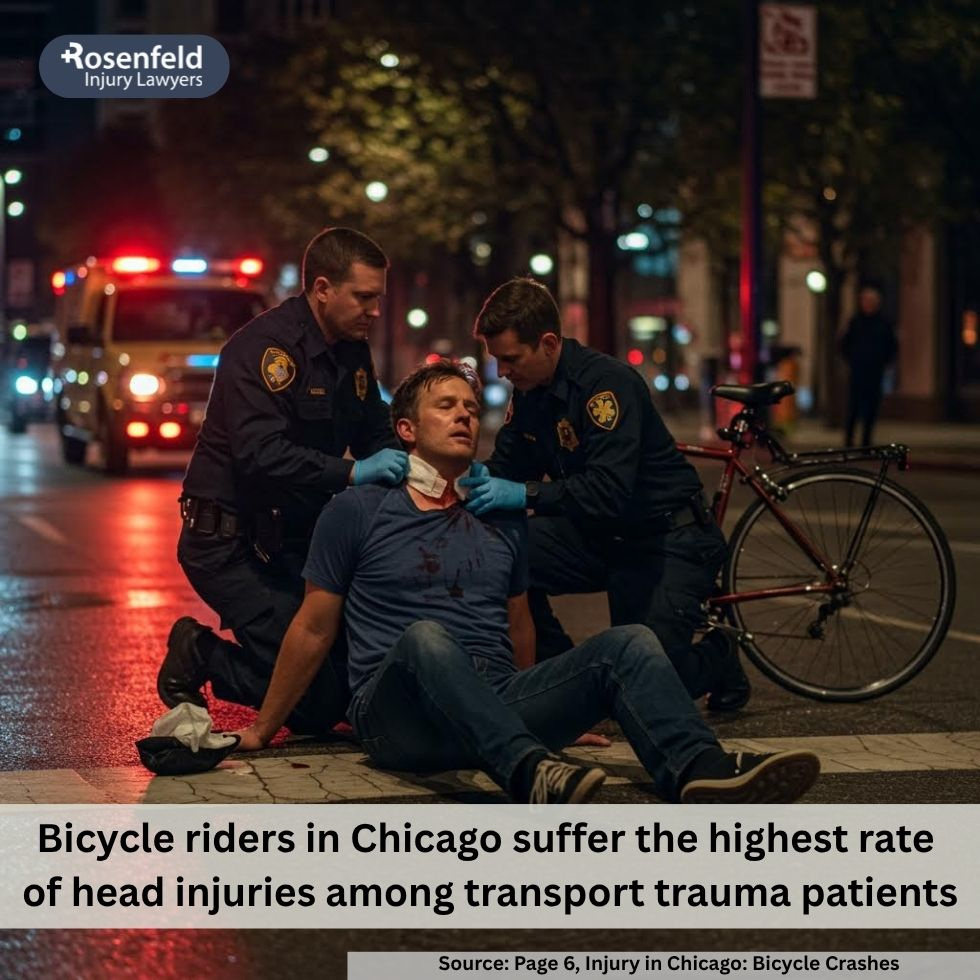 A Chicago lawyer representing cyclists with head and traumatic brain injuries after an accident.
