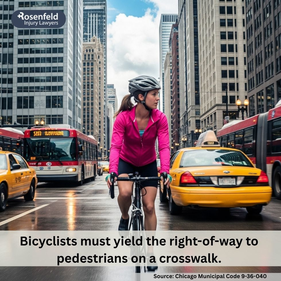 A Chicago attorney explaining bicycle laws and traffic regulations for cyclists.