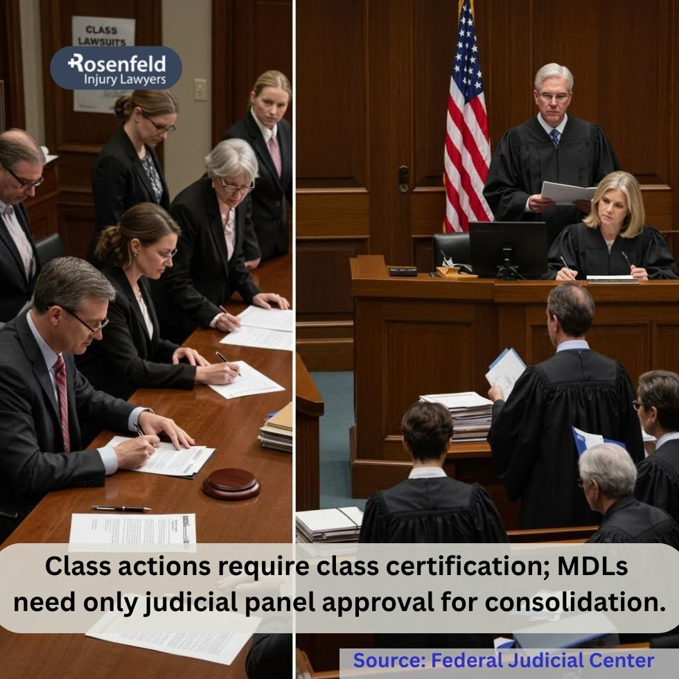 Comparison of class action lawsuit and multidistrict litigation process