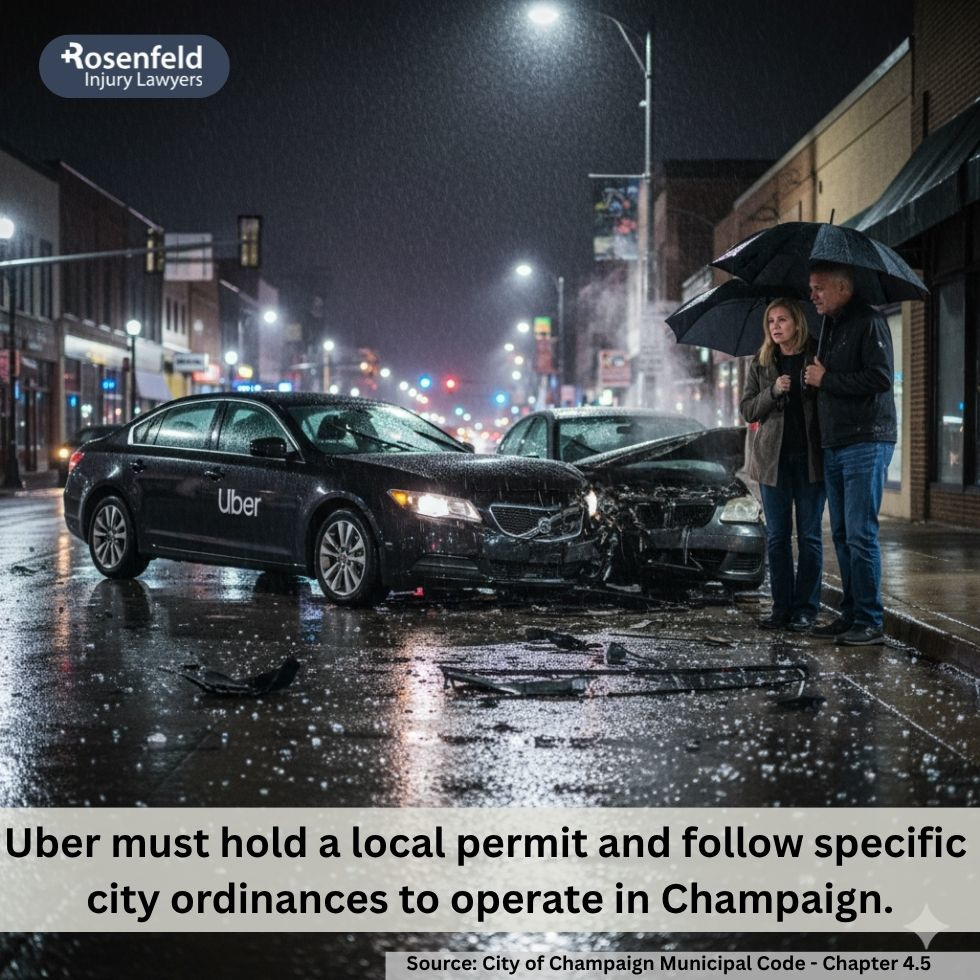 Experienced Uber accident attorney in Champaign, IL, fighting insurance companies for car crash victims.